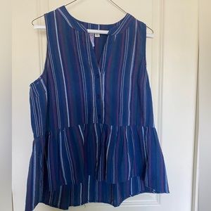 Alya blue sleeveless shirt, size medium